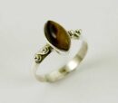 Ring Silver Raised Tiger Eye