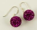 Silver Earring Drop Fusch 12mm