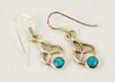 Earring Silver Knot Turquoise