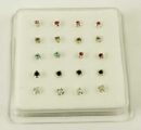 Nose Stud Silver Petals 20pcs