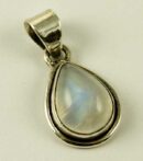 Silver Pendant Tear Drop Stone