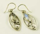 Silver Earring Oval Swirl