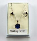 Earring Pendant Set Cube Crystal