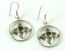 Earring Silver Peridot Cut