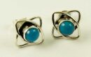 Earring Silver Stud Turquoise