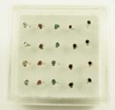 Nose Stud Silver Heart 20pcs