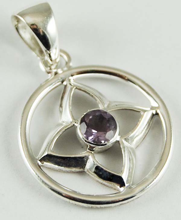 Pendant Silver Amethyst Cut