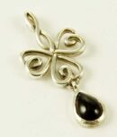 Pendant Silver Floral Cut