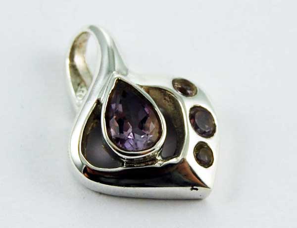 Pendant Silver Stone 30mm