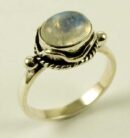 Silver Ring Moonstone Oval