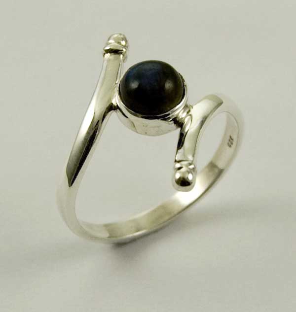 Ring Silver Swirly Labrodite