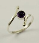 Ring Silver Swirly Amethyst