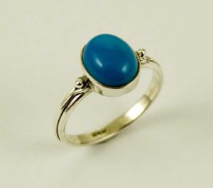 Ring Silver Turquoise Oval