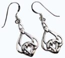 Earring Silver Celtic Drop