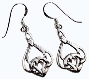 Earring Silver Celtic Drop