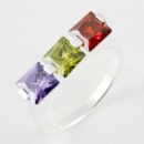 Silver Ring 3 Multi Stones