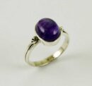 Ring Silver Amethyst Oval