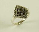 Ring Silver Diamond Shape 17mm