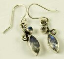 Silver Earring Oval Pointed