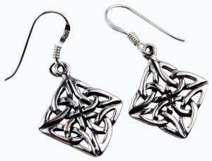 Earring Silver Celtic Diamond