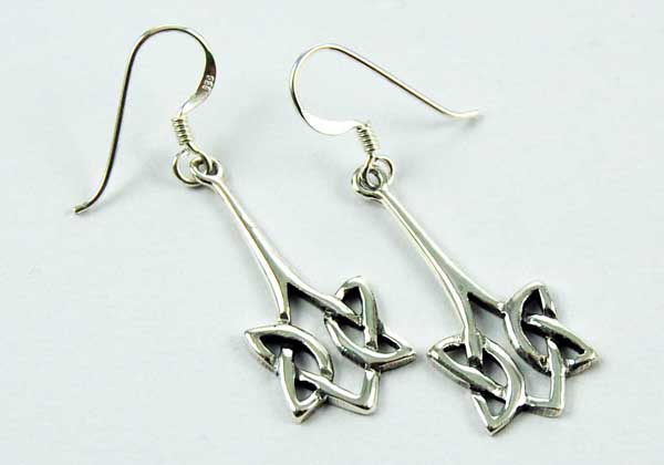 Earring Silver Hanging Knot