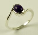 Silver Ring Amethyst Oval