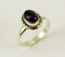 Ring Silver Amethyst Oval