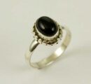 Ring Silver Onyx Oval Stone