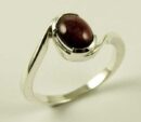 Silver Ring Garnet Oval
