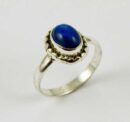 Ring Silver Lapis Oval Stone