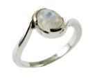 Silver Ring Moonstone Oval