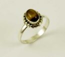 Ring Silver Tiger Eye Oval