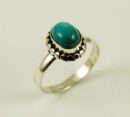 Ring Silver Turquoise Oval