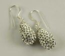 Earring Crystal Tear Drop L17mm