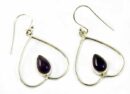Silver Earring Heart Drop L3.4