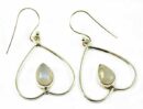 Silver Earring Heart Drop L3.4