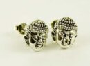 Silver Earring Stud Buddha