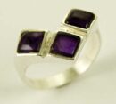 Silver Ring Amethyst Stone