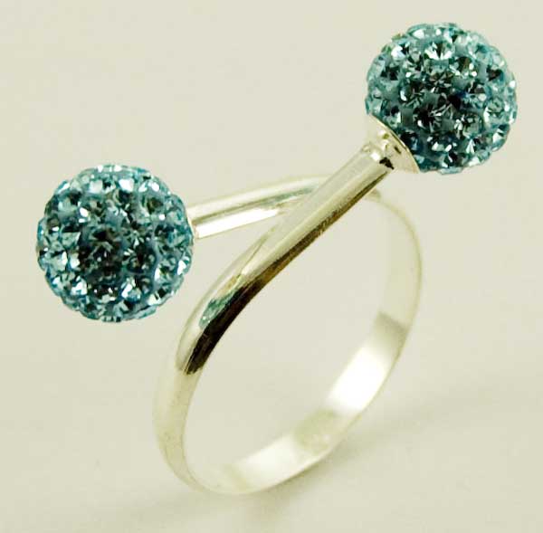 Ring Silver Cluster Balls 8mm