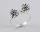 Ring Silver Cluster Balls 8mm