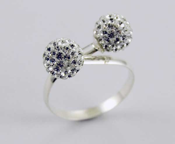 Ring Silver Cluster Balls 8mm