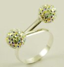 Ring Silver Cluster Balls 8mm