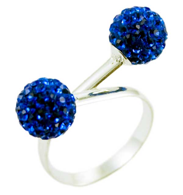 Ring Silver Cluster Balls 8mm