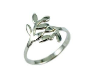 Ring Silver Double Leaf Design