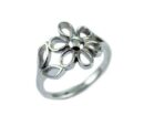 Ring Silver Flower Cut Petals