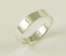Ring Silver Plain Band Flat W0.5cm