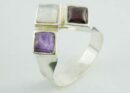 Silver Ring Stone Multi Colour