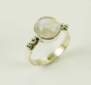 Ring Silver Circle Moonstone