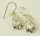Silver Earring Moonstone Tear