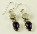 Silver Earring Oval Drop L3.3c